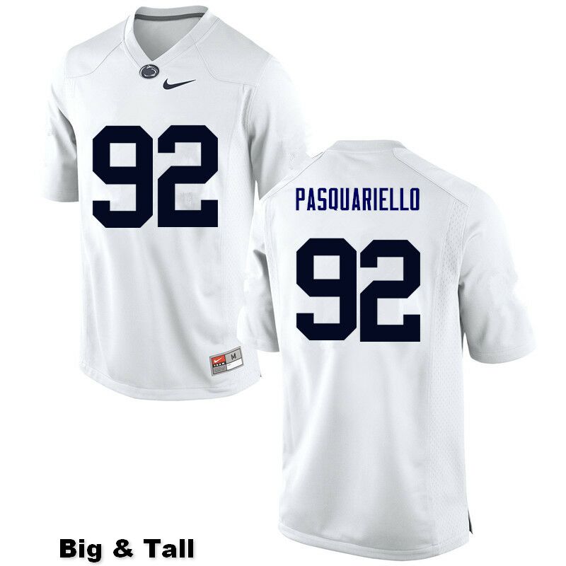 NCAA Nike Men's Penn State Nittany Lions Daniel Pasquariello #92 College Football Authentic Big & Tall White Stitched Jersey GDB5098LB